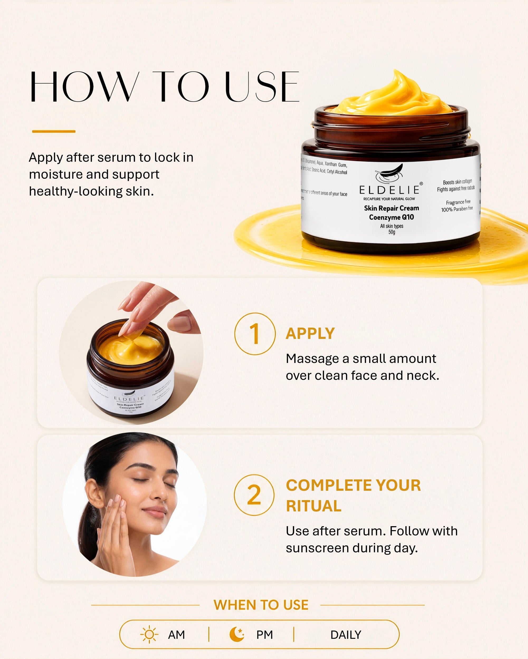 Eldelie Skin Repair Cream (Coenzyme Q10 + Vitamin E)