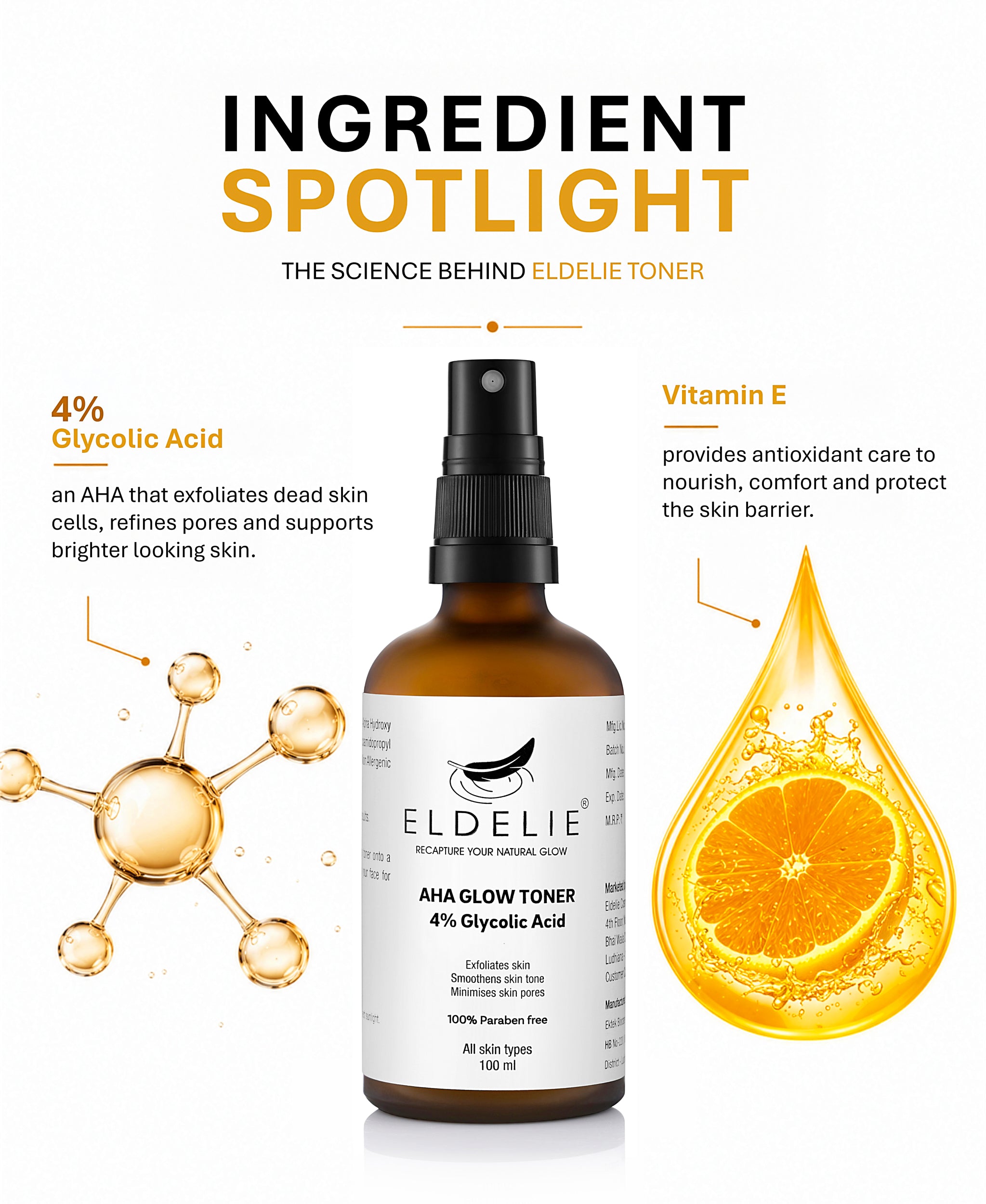 Eldelie 4% Glycolic Acid Clarifying Toner
